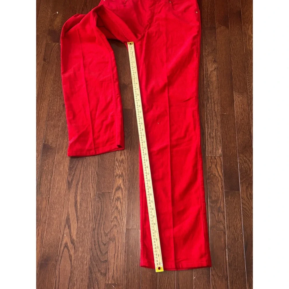 Vintage 1981 Polo Ralph Lauren Classic Jean Red Corduroy Pants 34x35 USA Made